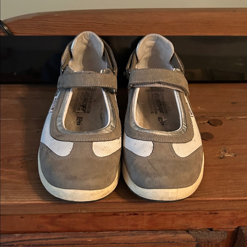 Mephisto Allrounders in Gray and White with Silver Trim